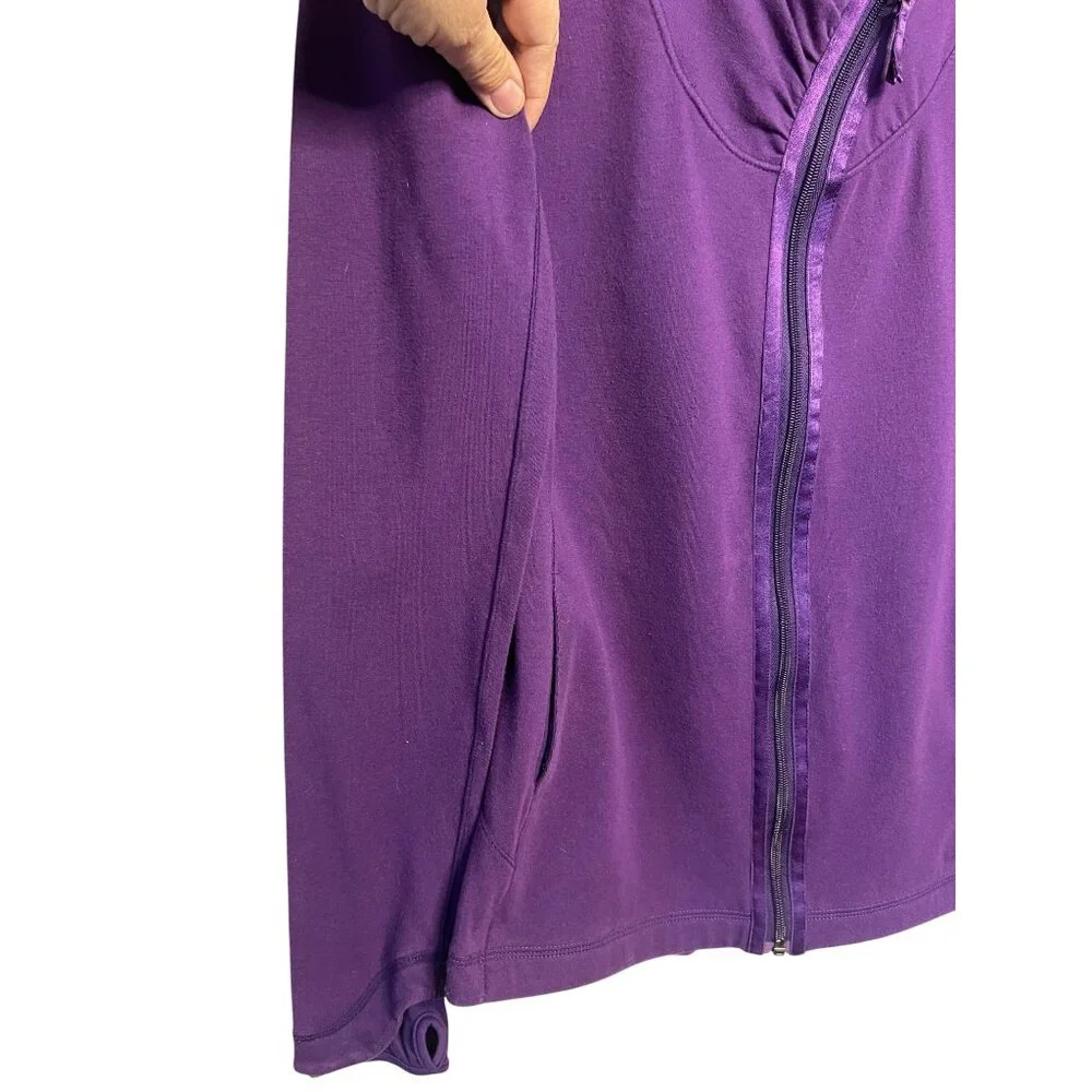 New Balance Purple Womens Medium Zip-Up Jacket With Asymmetrical Collar - Picture 5 of 16